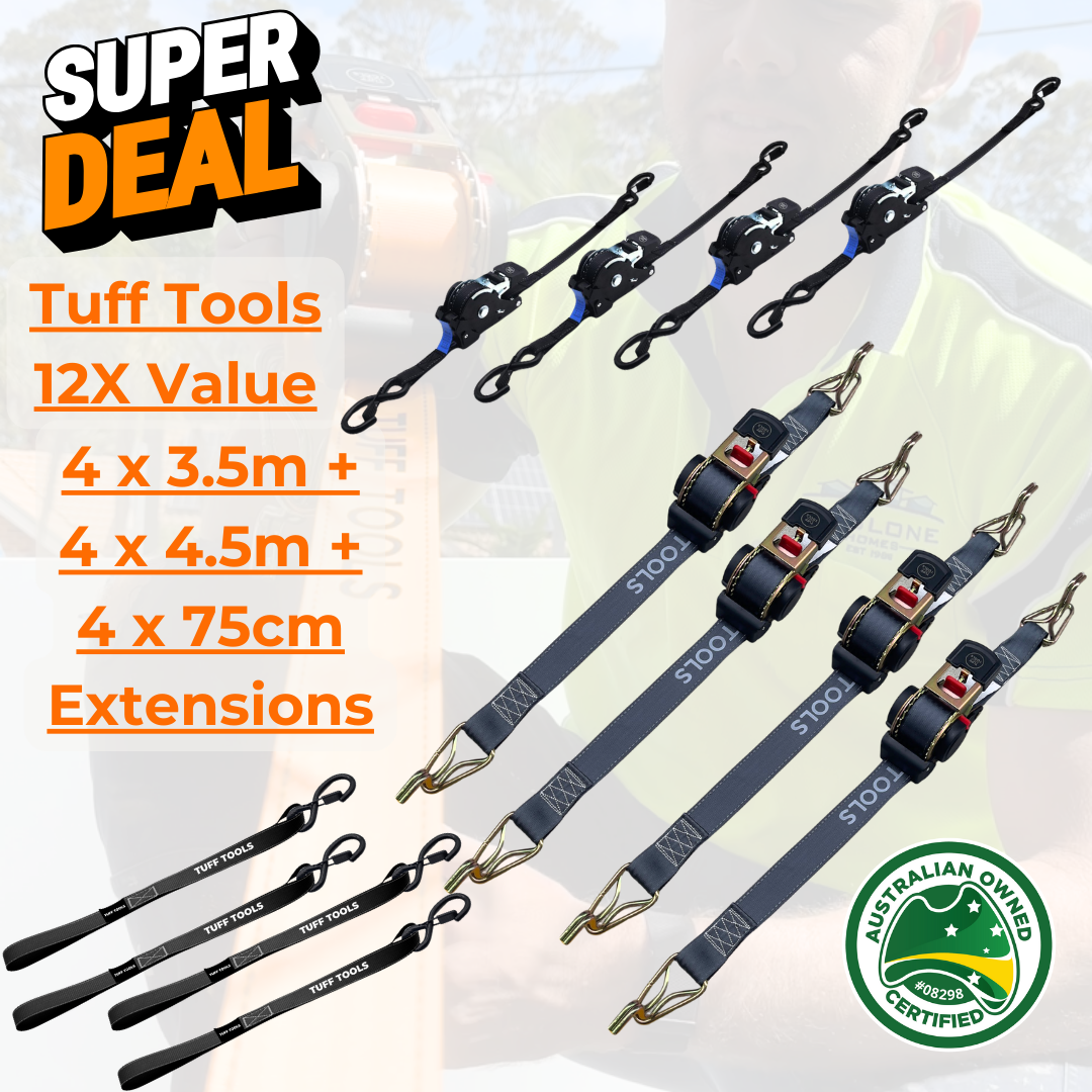 Retractable Ratchet Strap - 12X Strap SuperDeal Set