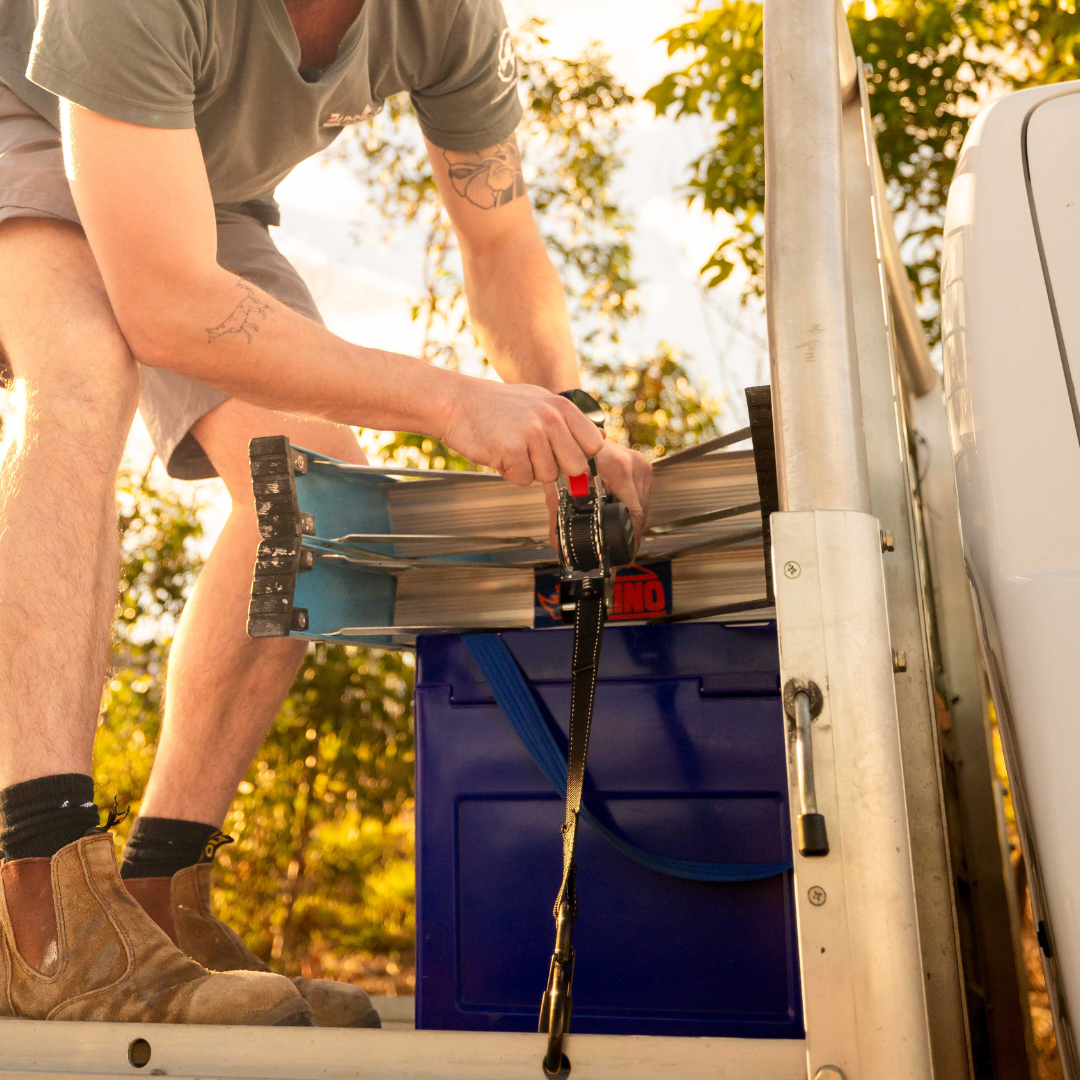 Retractable Ratchet Strap - 3.5m x 25mm (Green)