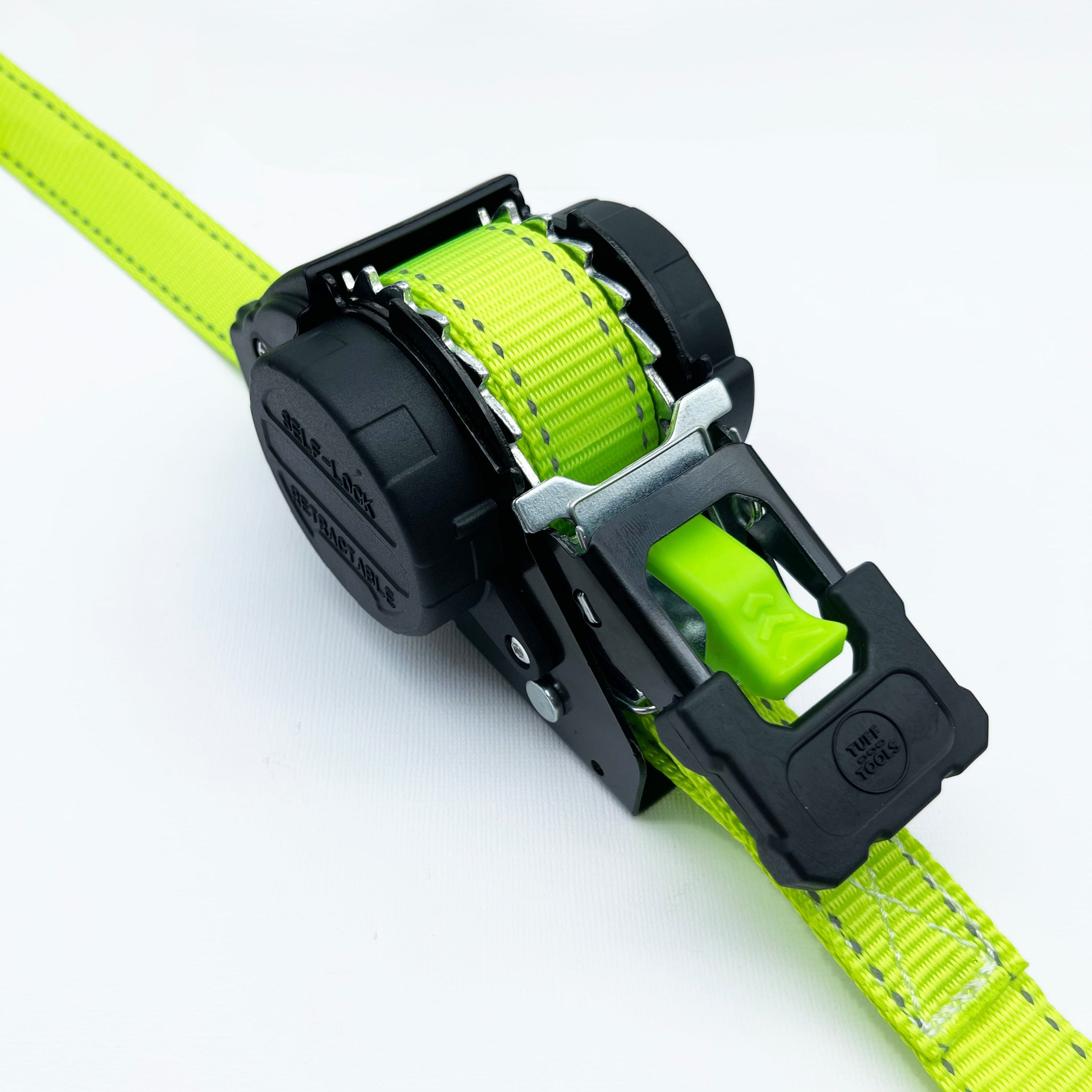 Retractable Ratchet Strap - 3.5m x 25mm (Green)