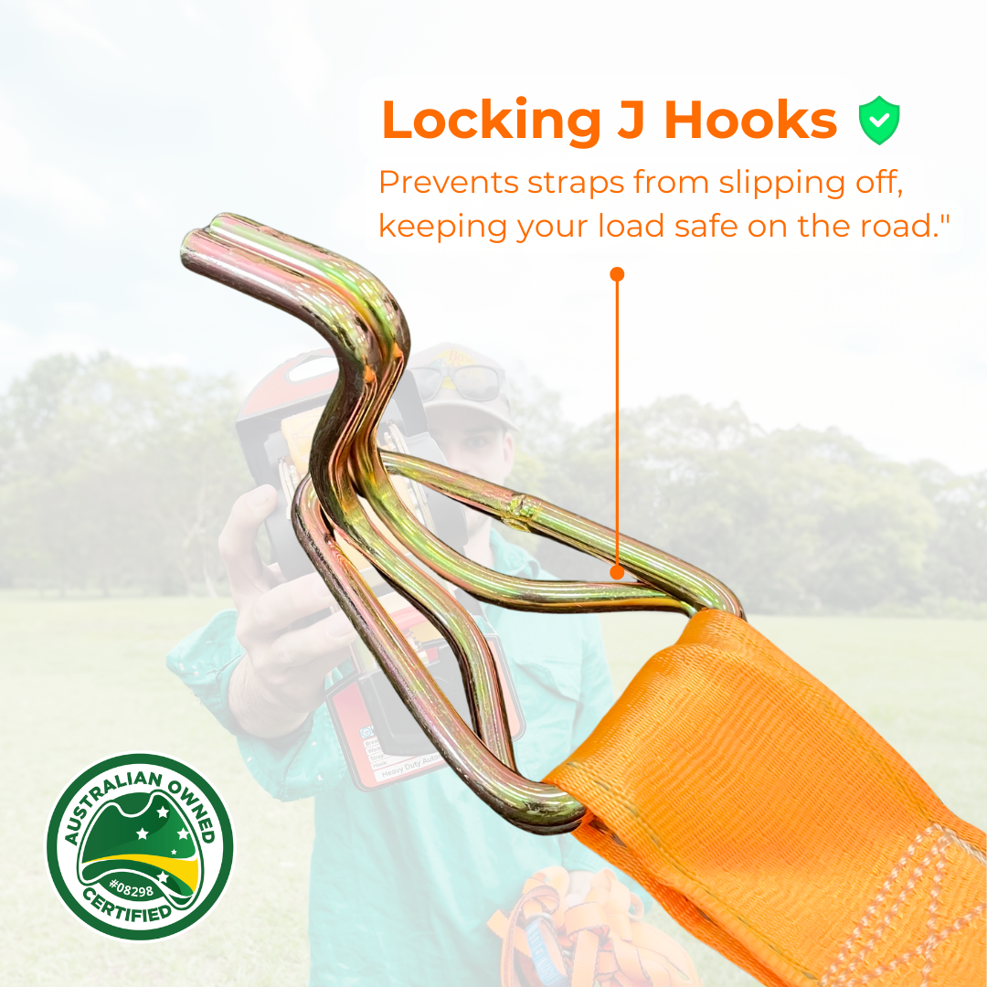 Retractable Ratchet Strap - 4.5m x 50mm (Orange)