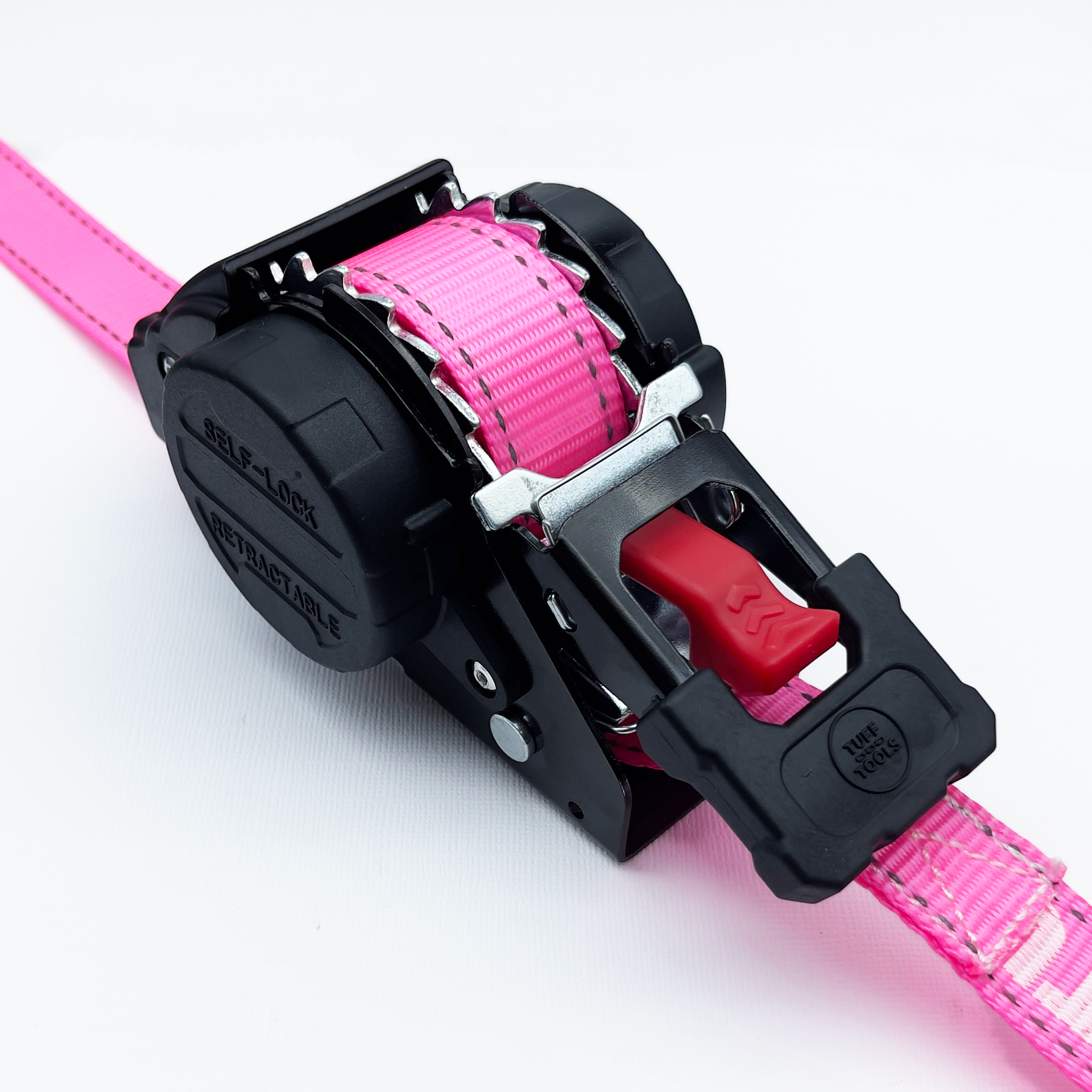 Retractable Ratchet Strap - 3.5m x 25mm (Pink)