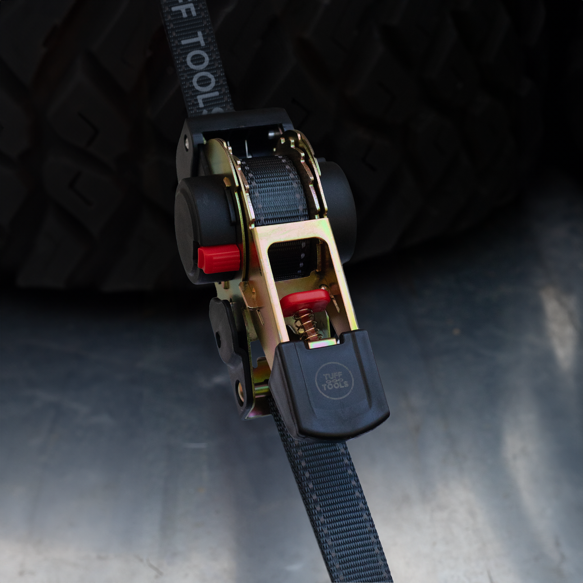 Retractable Ratchet Strap - 5m x 25mm Combo set (Black)
