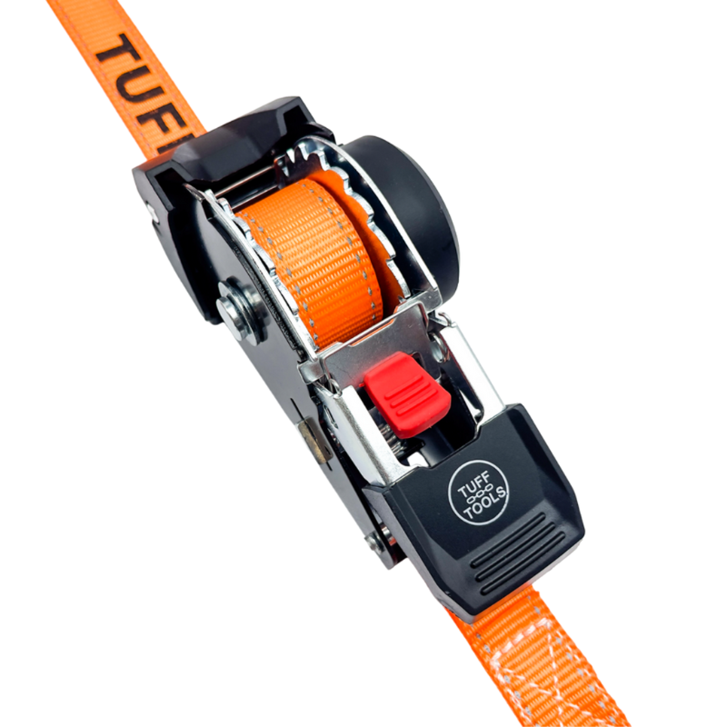 Retractable Ratchet Strap - 1.8m x 25mm (Orange)