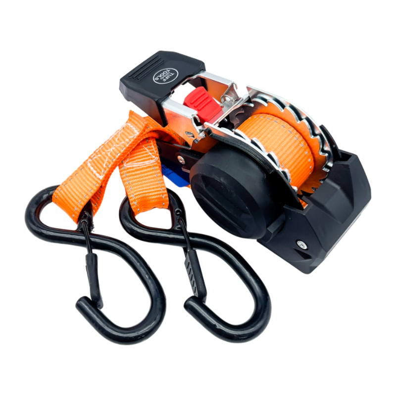 Retractable Ratchet Strap - 1.8m x 25mm (Orange)