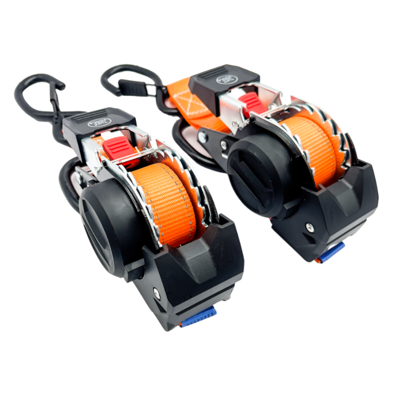 Retractable Ratchet Strap - 1.8m x 25mm (Orange)