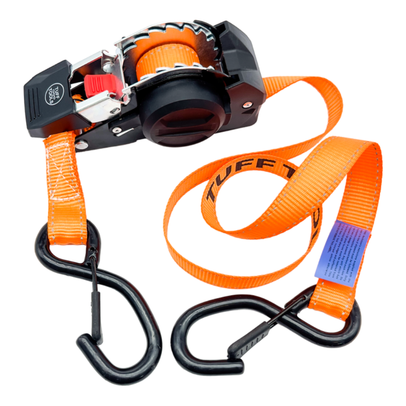 Retractable Ratchet Strap - 1.8m x 25mm (Orange)