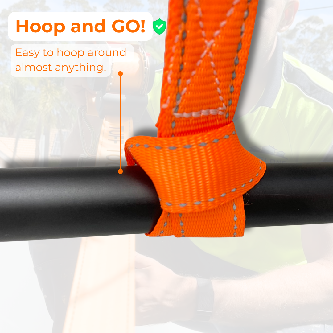 Soft Shackle Strap 30cm Pair - Orange