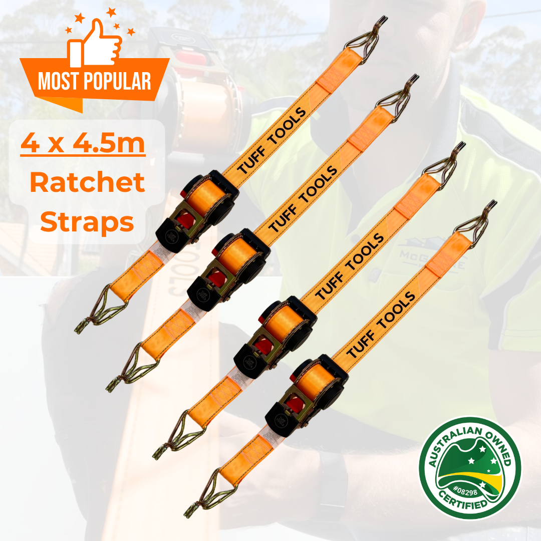 4 x Heavy Duty Set 4.5m x 50mm (Orange)