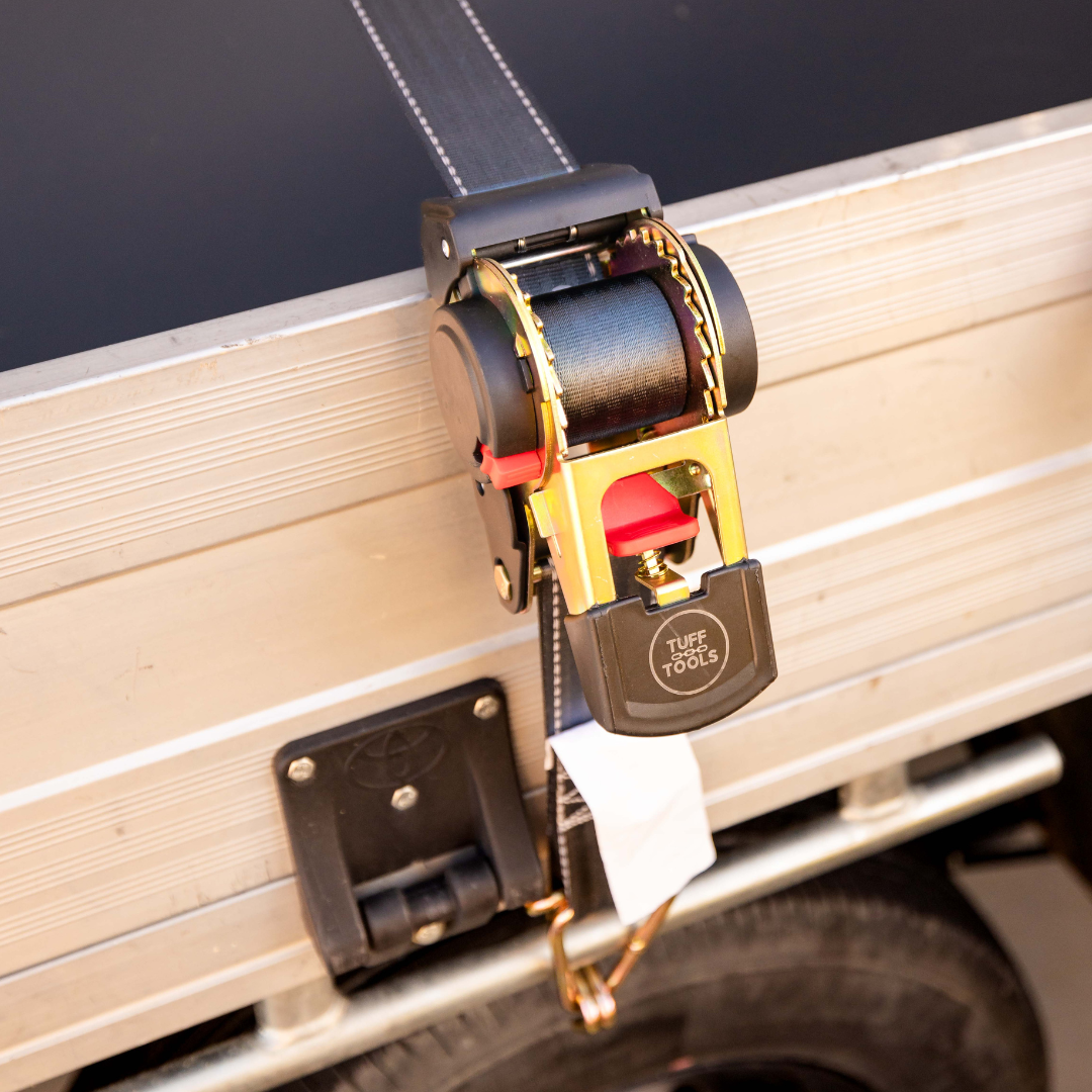 Retractable Ratchet Strap - 4.5m x 50mm (Black)