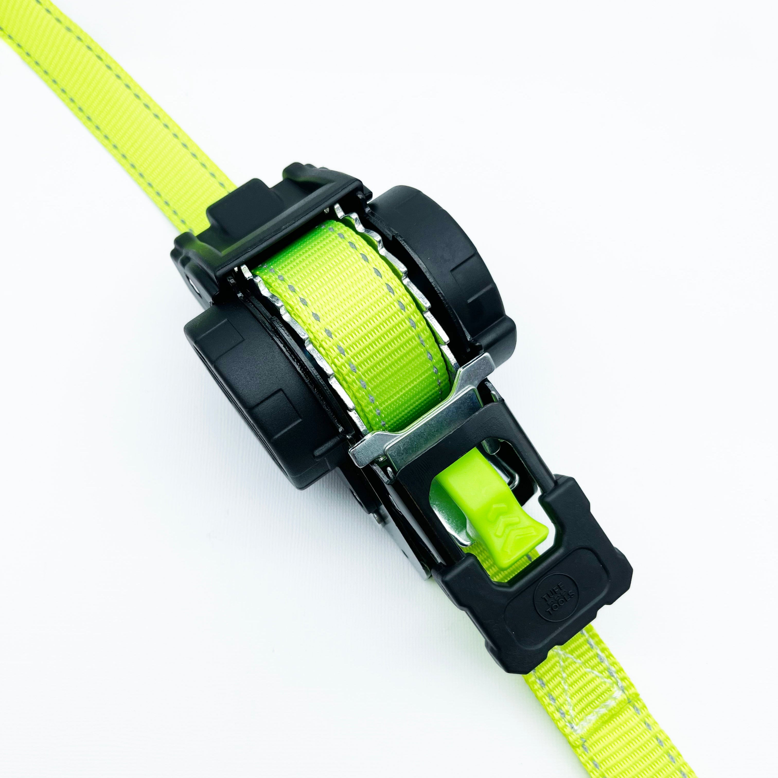 Retractable Ratchet Strap - 3.5m x 25mm (Green)