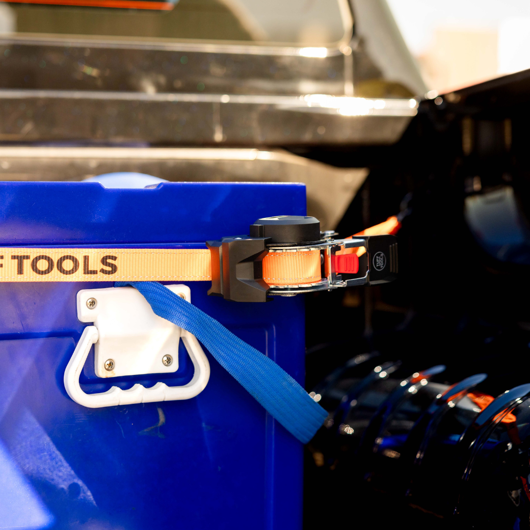 Retractable Ratchet Strap - 1.8m x 25mm (Orange)