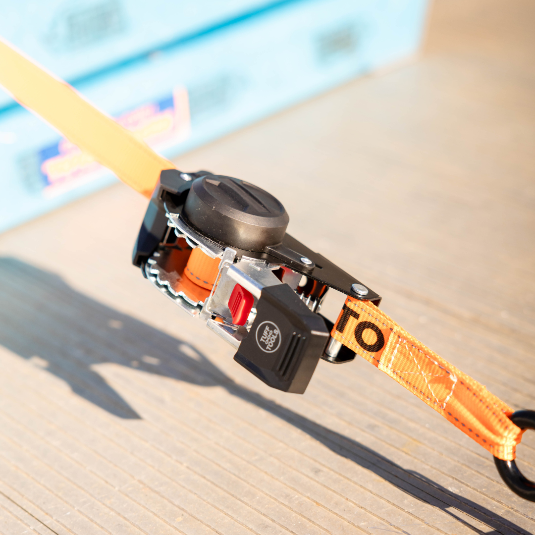 Retractable Ratchet Strap - 1.8m x 25mm (Orange)
