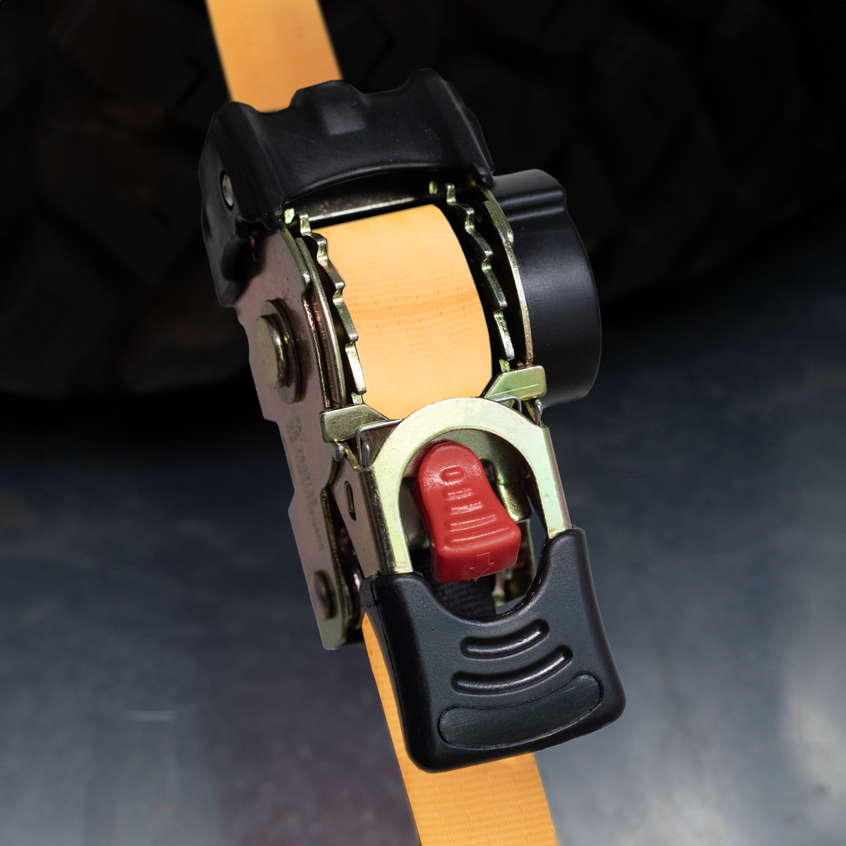 Retractable Ratchet Strap - 1.8m x 25mm (Orange)