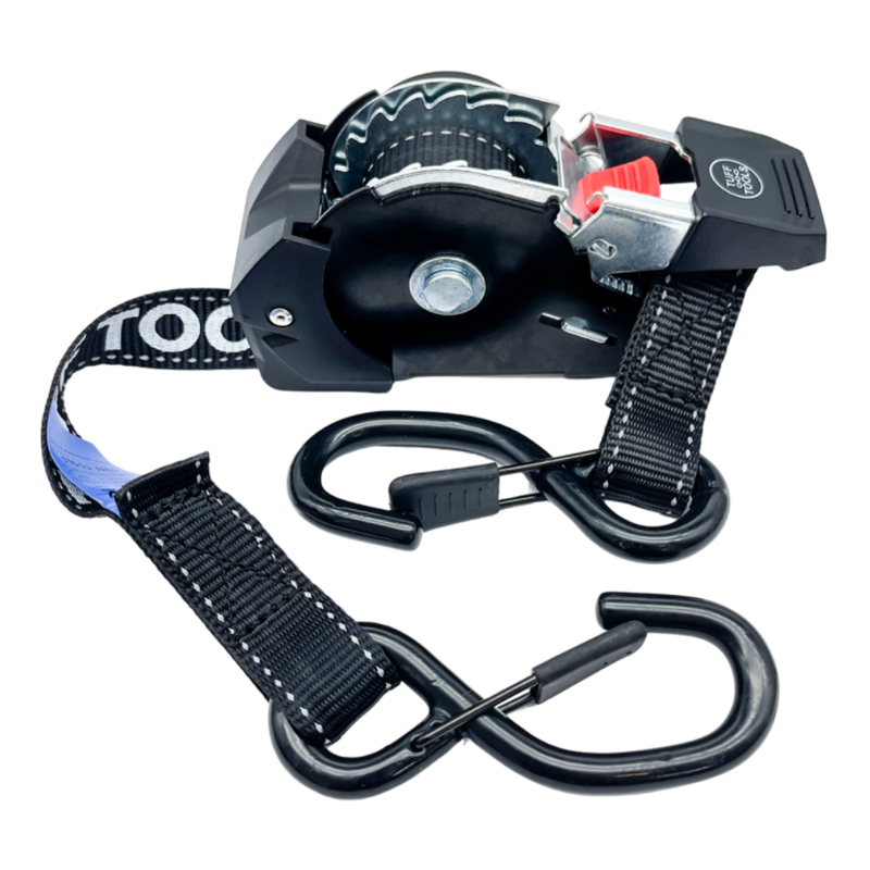 Retractable Ratchet Strap - 3.5m x 25mm (Black)