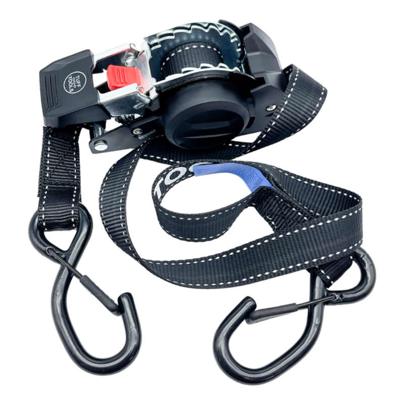 Retractable Ratchet Strap - 1.8m x 25mm (Black)